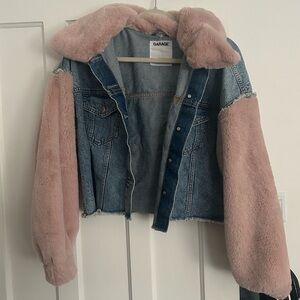 Fur Trim Denim Jacket
